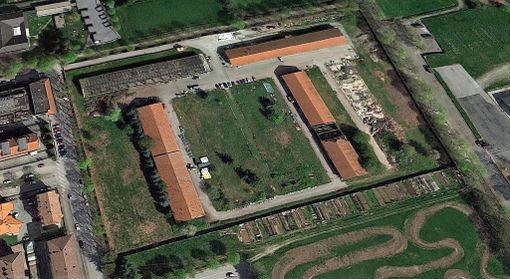 L'area dell'ex Caserma Filippi ripresa dal satellite di Google Earth