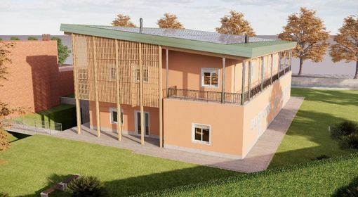 Un'immagine del progetto finale della mensa Un'immagine del progetto finale della mensa