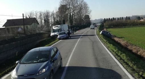 L'incidente da poco verificatosi lungo la Sp 7