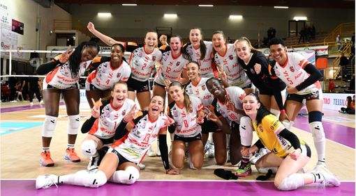 Le Gatte della Honda Cuneo Granda Volley vittoriose contro Macerata