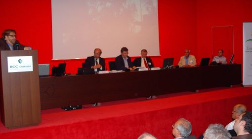 Un momento del convegno, durante l'intervento di Lido Riba