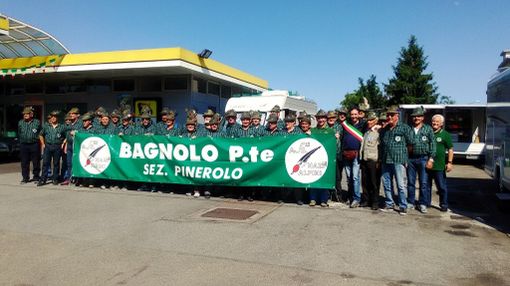 Gli alpini di Bagnolo Piemonte ad Asti
