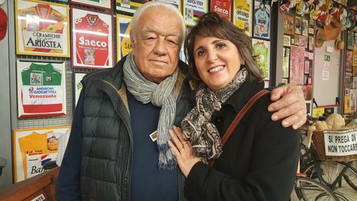 In foto Franco Balmamion al Museo della Bicicletta di Bra
