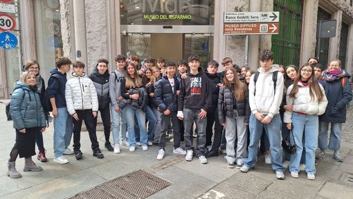 Gli studenti del Denina al Museo del Risparmio Gli studenti del Denina al Museo del Risparmio