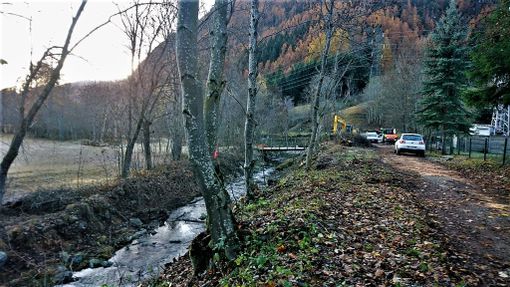 I lavori lungo il torrente Varaita
