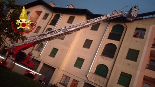 L'intervento dei Vigili del fuoco