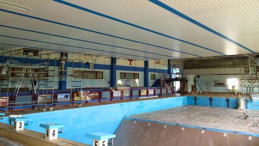 I lavori nella piscina di Savigliano I lavori nella piscina di Savigliano