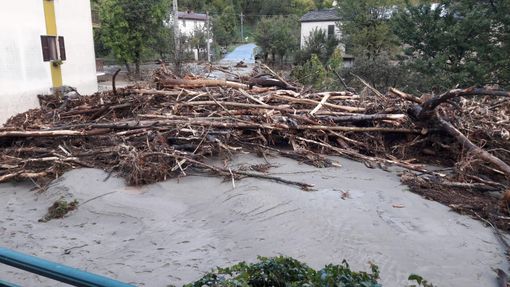 Un'immagine dell'alluvione di ottobre 2020