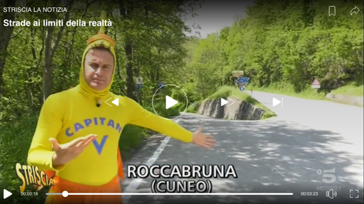 Striscia la Notizia a Roccabruna per raccontare la "salita in discesa" (VIDEO)