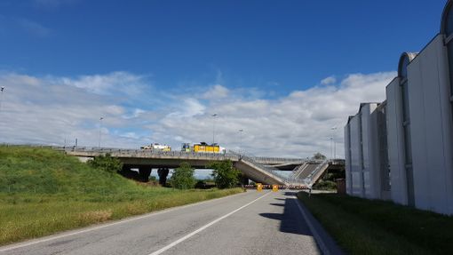 Il crollo della tangenziale a Fossano