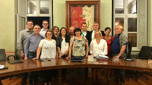 Uno scatto dalla prima seduta dell'assemblea consiliare guarenese