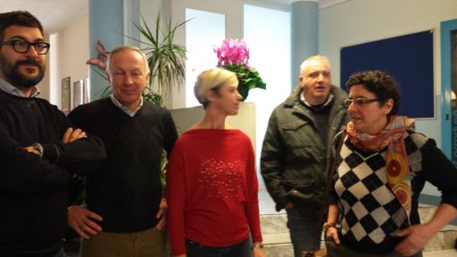 Saluzzo, inaugurata la gestione Uisp della Piscina; Mauro Calderoni, Franco Demaria, Mariella Marengo, Giorgio Pons, Silvana Cravero Saluzzo, inaugurata la gestione Uisp della Piscina; Mauro Calderoni, Franco Demaria, Mariella Marengo, Giorgio Pons, Silvana Cravero