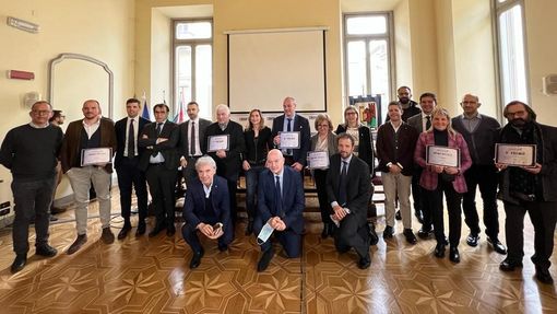 La consegna dei premi, quest'oggi, nella sede di ANCI Piemonte