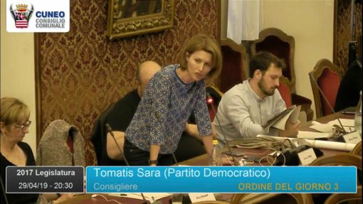 Sara Tomatis, dalla diretta youtube del consiglio comunale