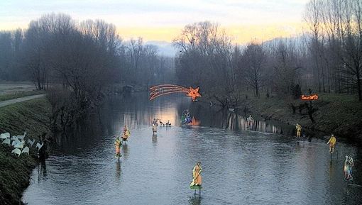 Presepe sul Po a Villafranca Piemonte