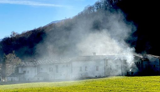 L'incendio ai Rancosta di Paesana
