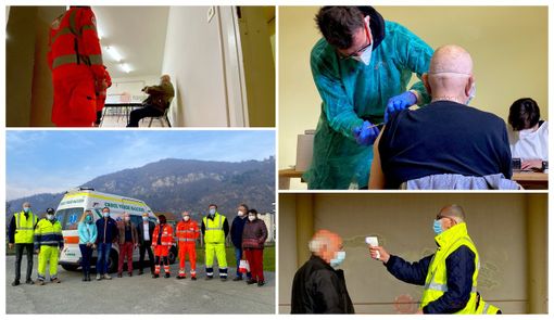 Il centro vaccini aperto stamane a Revello