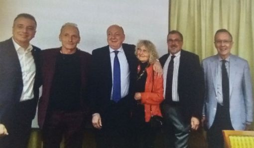 D sinistra: il vice presidente del consiglio regionale Franco Graglia, il sindaco Riccardo Ghigo, il ministro  Gilberto Pichetto Fratin, la presidente anpci Franca Biglio, il sindaco di Polonghera Gianmaria Bosco, il sindaco di Cavallerleone Giovanni Bongiovanni