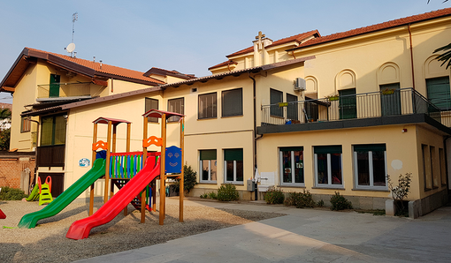 Saluzzo, l'edificio dell'asilo San Giuseppe in  corso Piemonte