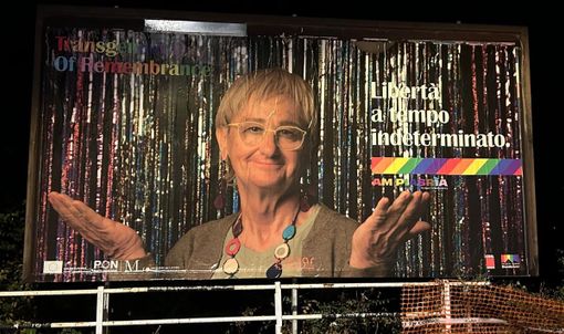 Foto di Alex Astegiano Beppa Giraudo, protagonista della campagna Arcigay Cuneo “M3 at work”