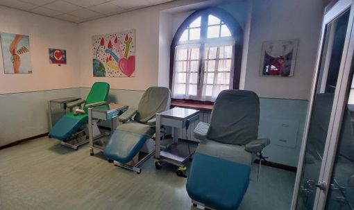 La sala prelievi dell'Avis di Borgo San Dalmazzo La sala prelievi dell'Avis di Borgo San Dalmazzo