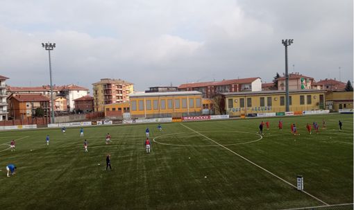 Fossano e Bra durante il riscaldamento prepartita Fossano e Bra durante il riscaldamento prepartita