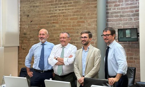 Da sinistra Stra, Cornaglia, Gatto e Cazzullo