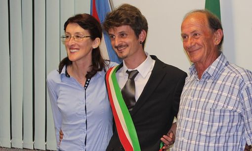 La Giunta di Brondello: Dora Perotto, Flavio Secco e Anselmo Giusiano