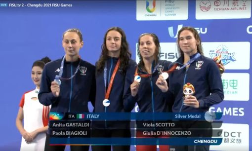 Nuoto: la braidese Anita Gastaldi è argento nella staffetta 4x100m stile libero alle Universiadi Nuoto: la braidese Anita Gastaldi è argento nella staffetta 4x100m stile libero alle Universiadi