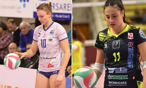 Alice Farina (ph. Pecchenino) e Marika Longobardi (Albese Volley Como) Alice Farina (ph. Pecchenino) e Marika Longobardi (Albese Volley Como)