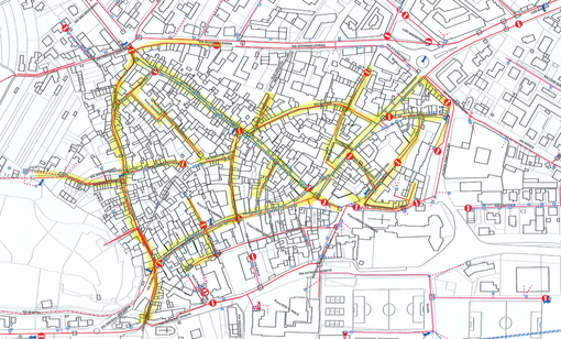 Evidenziate le strade interessate dalla sospensione Evidenziate le strade interessate dalla sospensione