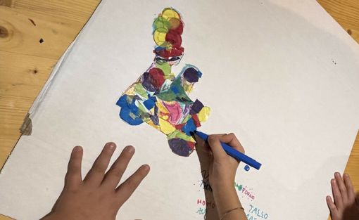 Attività didattica durante la mostra di Busca