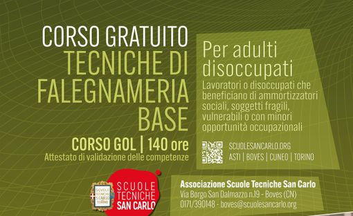 Ultimi posti disponibili per il corso di Falegnameria Base