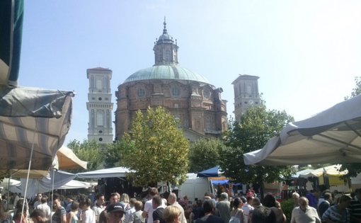 Boom di presenze alla Fiera del Santuario, per la sicurezza in campo anche i droni della Polizia locale di Borgo