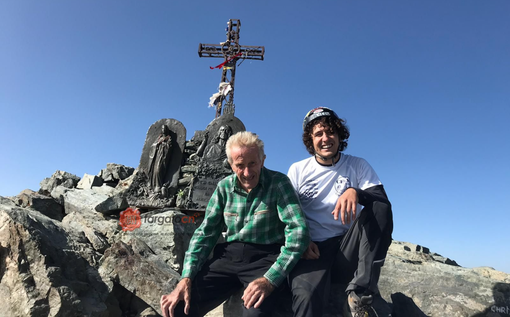 Clemente "Mente" Berardo e Elia Lamberti sulla vetta del Monviso