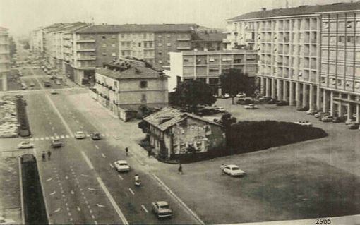L'area di piazza Europa a metà degli Anni Sessanta in una foto d'epoca