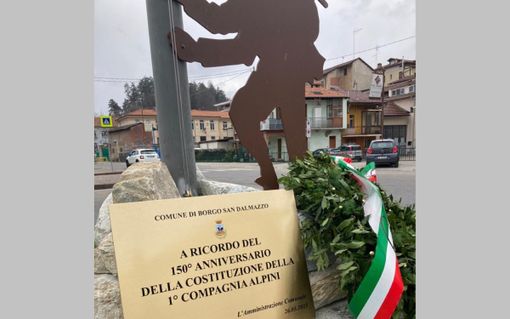 Inaugurato il monumento in ricordo della prima Compagnia Alpini a Borgo San Dalmazzo