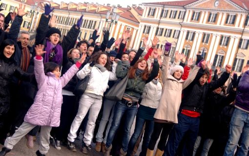 Le foto del Flash Mob nel fotoservizio © Francesco Ameglio