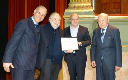 In foto da sinistra: Massimo Corrado, Pupi Avati, Maurizio Marello e Giacomo Oddero