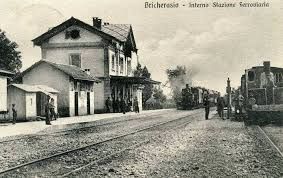 La linea ferroviaria Bricherasio Barge in una foto d'epoca