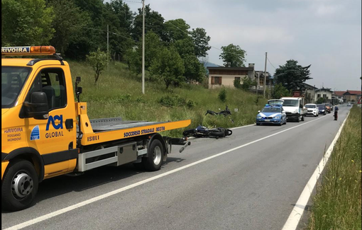 Scontro tra due moto a Gaiola sulla strada statale 21 colle della Maddalena