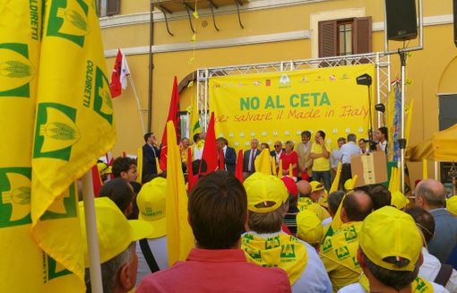 Una manifestazione contro il "Ceta"