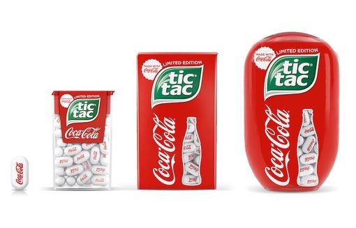 Il packaging dei nuovi confetti Ferrero al gusto di Coca Cola Il packaging dei nuovi confetti Ferrero al gusto di Coca Cola