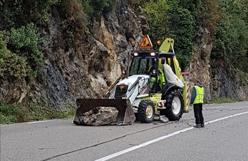 Ancora chiusa dopo la frana la strada tra Breil e Fontan, probabile riapertura domani con semaforo alternato