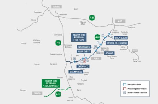 Free flow sull'Asti Cuneo: "Chi si recherà all'ospedale di Verduno non pagherà il pedaggio"