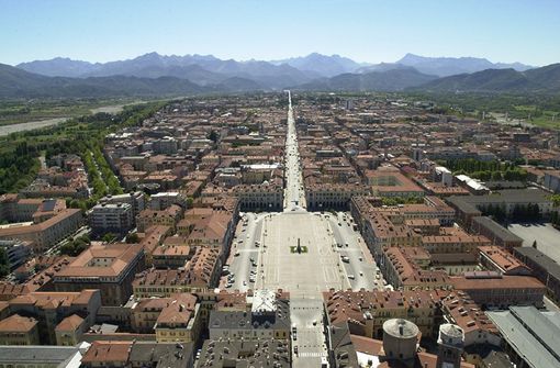 Il Comune di Cuneo visto dall'alto, immagine di repertorio