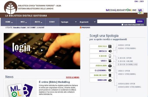 Alba: la Biblioteca Civica “G. Ferrero” diventa virtuale