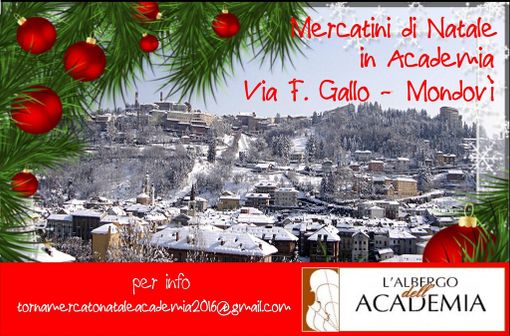 Al via a Mondovì Piazza la stagione dei mercatini di Natale 2016