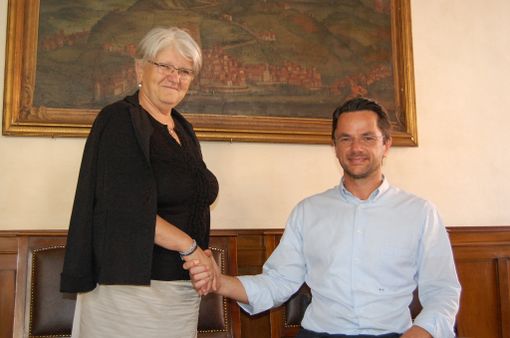 La neao assessore Mariangela Schellino con il sindaco Viglione