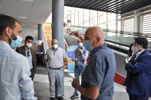 Alcuni momenti della visita che il Gruppo Pd in Consiglio regionale ha tenuto questa mattina nel nosocomio langarolo guidato dall'ex sindaco albese Maurizio Marello